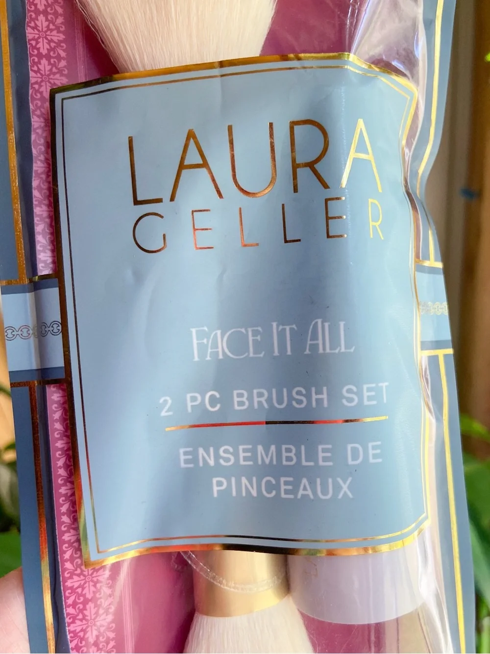 Laura Geller Face It All 2-Piece Skincare Brush Set - Kabuki Brush & Blush Brush